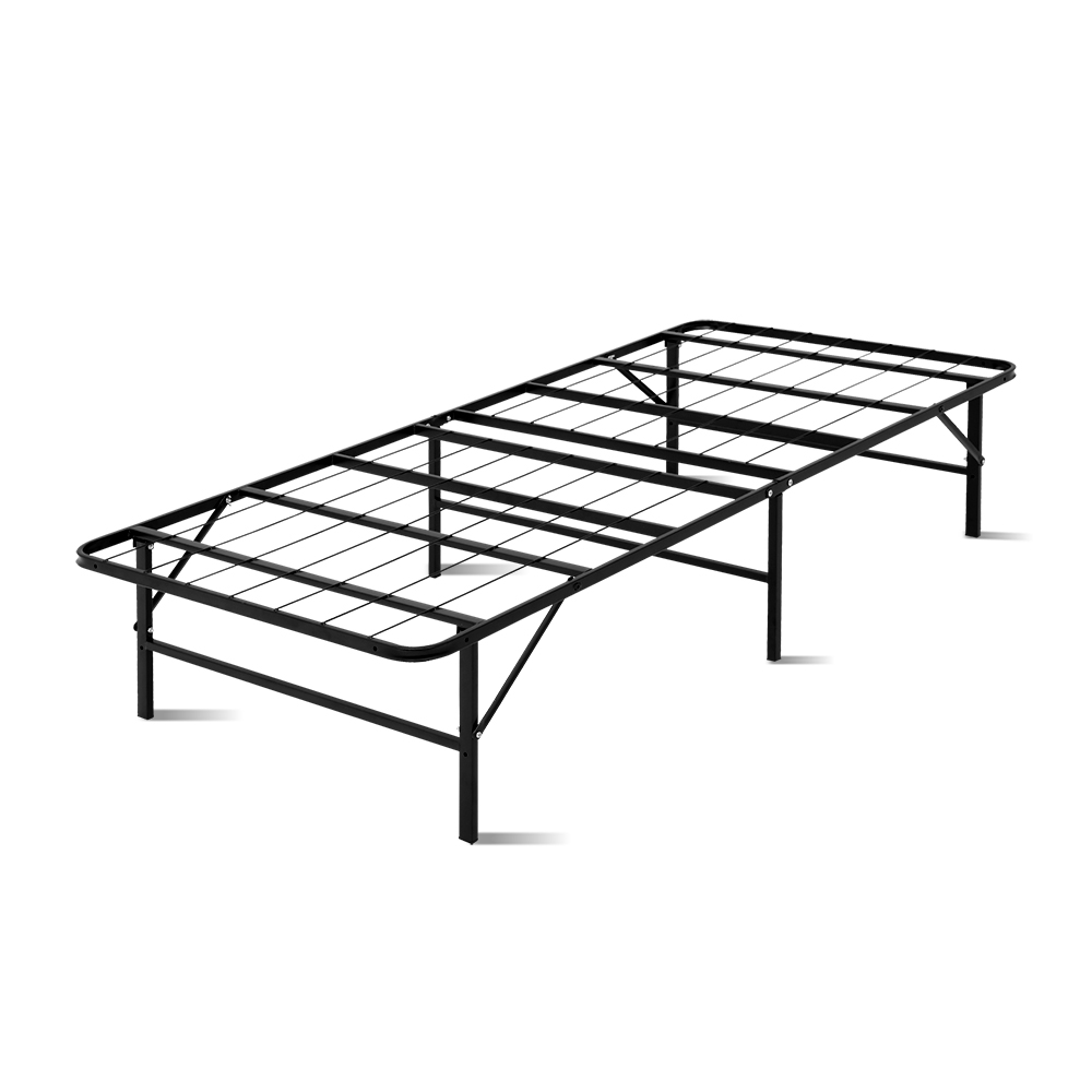 Artiss Foldable Single Metal Bed Frame, Mainstays Metal Platform Bed Frame Foundation