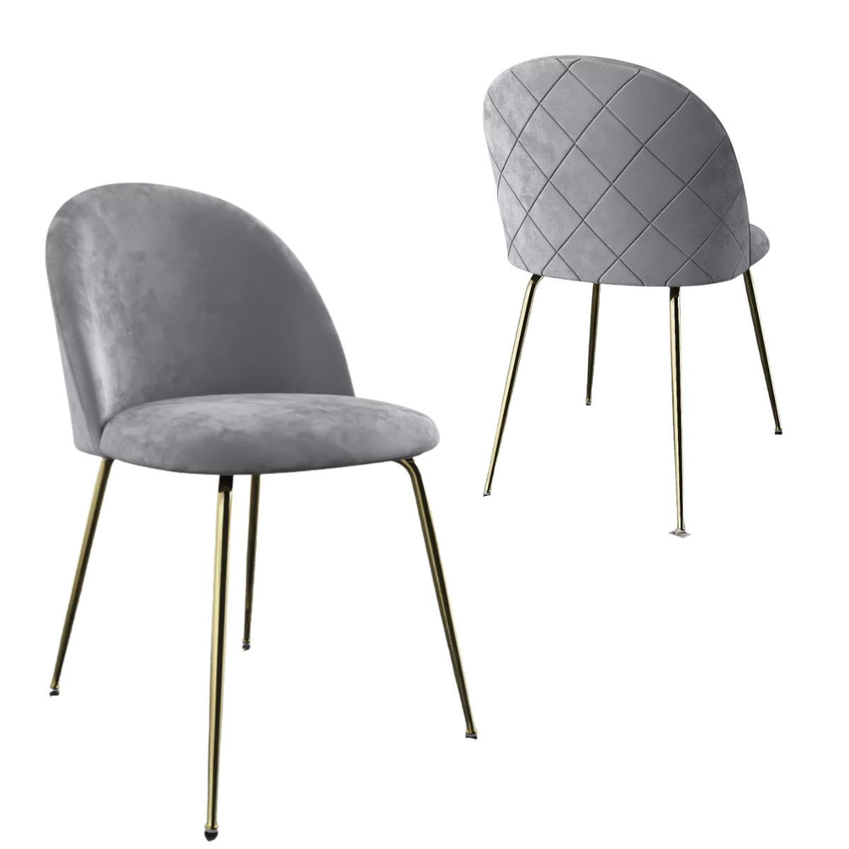 gray dining chair with gold legs