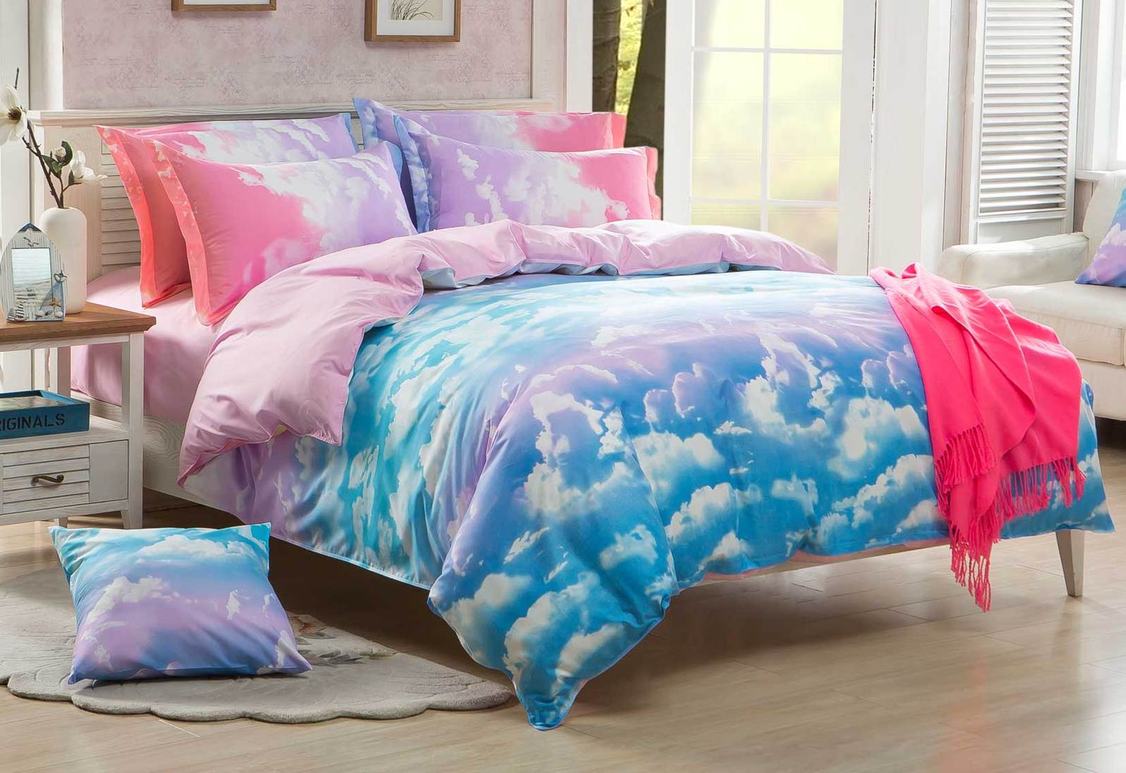 Single Size Clouds Blue Sky Quilt Cover Set (2PCS) – ozfurniture